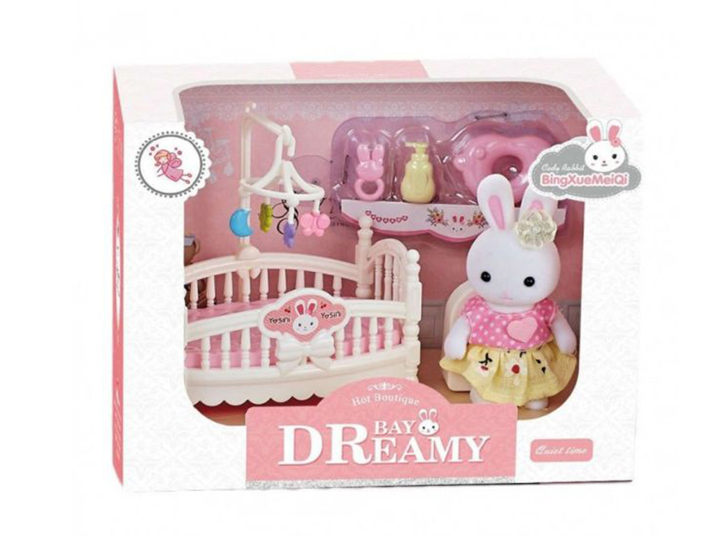 عروسک خرگوش کوچولوی فانتزی همراه با گهواره