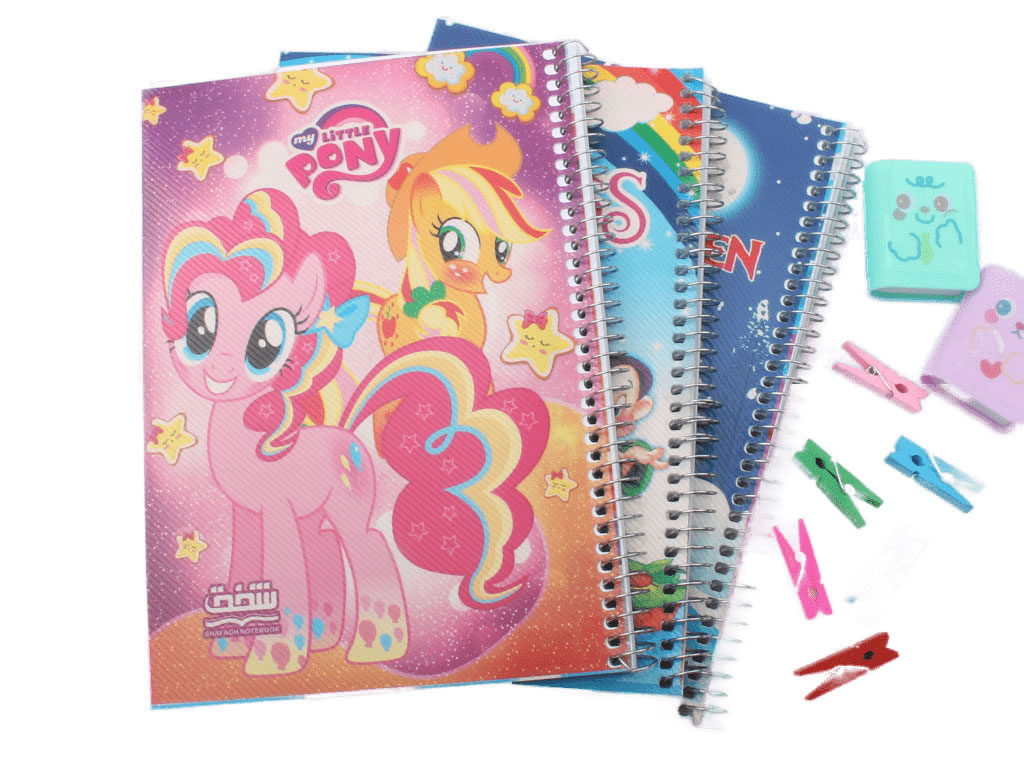 دفتر مشق سیمی 80 برگ جلد طلقی