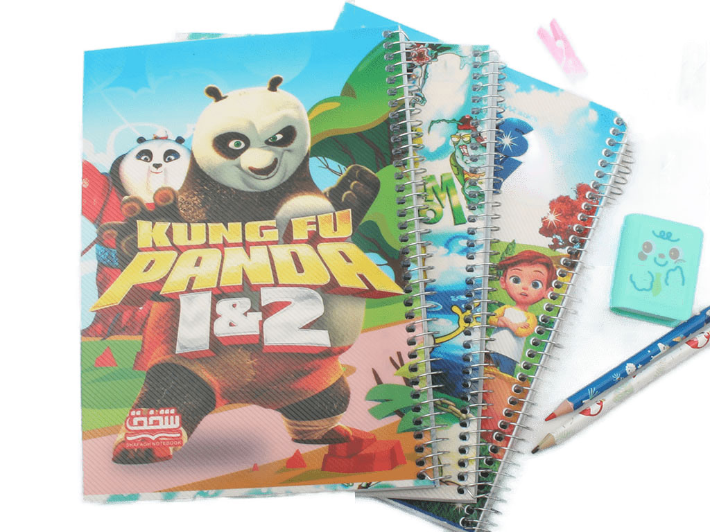 دفتر مشق سیمی 80 برگ جلد طلقی