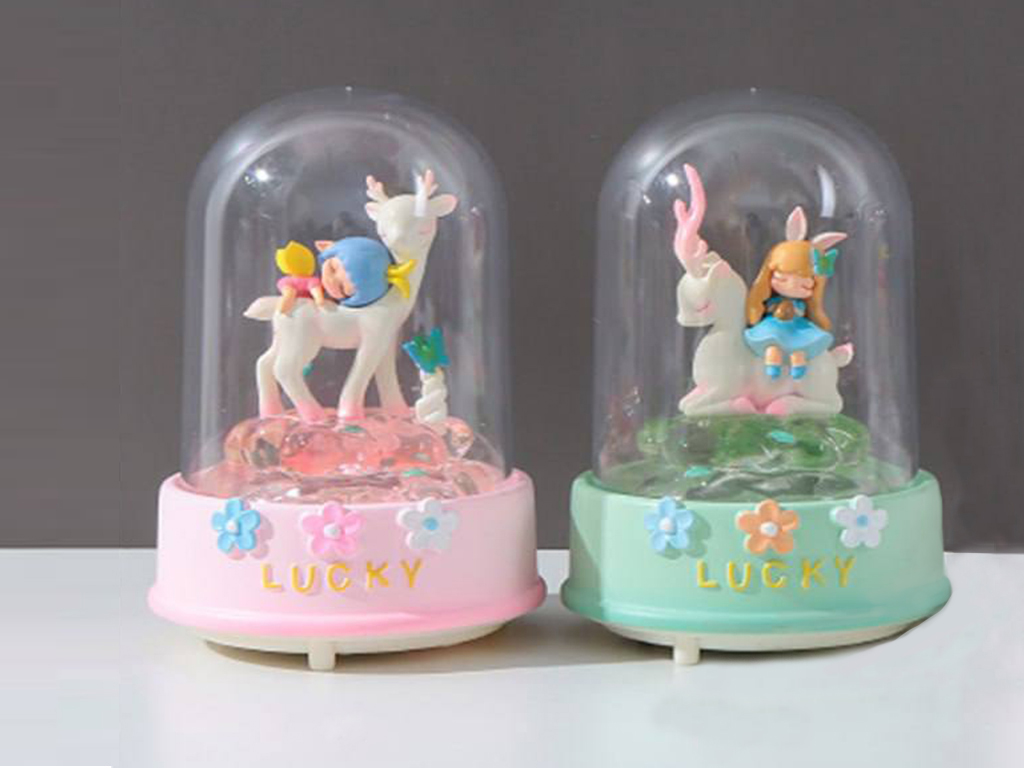 گوی شیشه ای چراغ دار موزیکال فانتزی