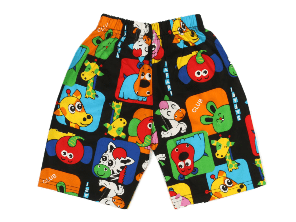 شلوارک کمرکش بچه گانه طرحدار