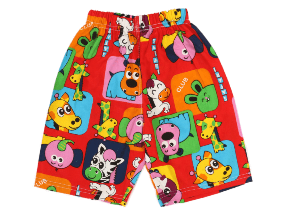 شلوارک کمرکش بچه گانه طرحدار