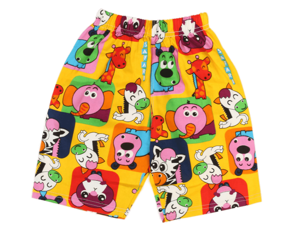 شلوارک کمرکش بچه گانه طرحدار