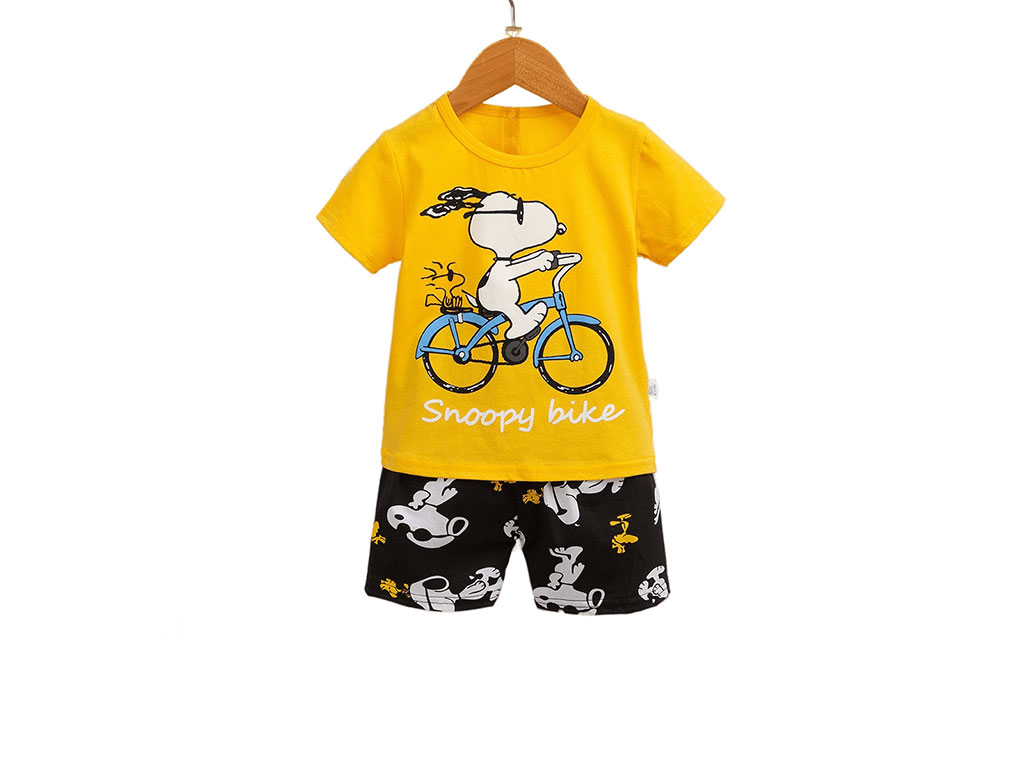 تیشرت و شلوارک راحتی پسرانه طرح اسنوپی