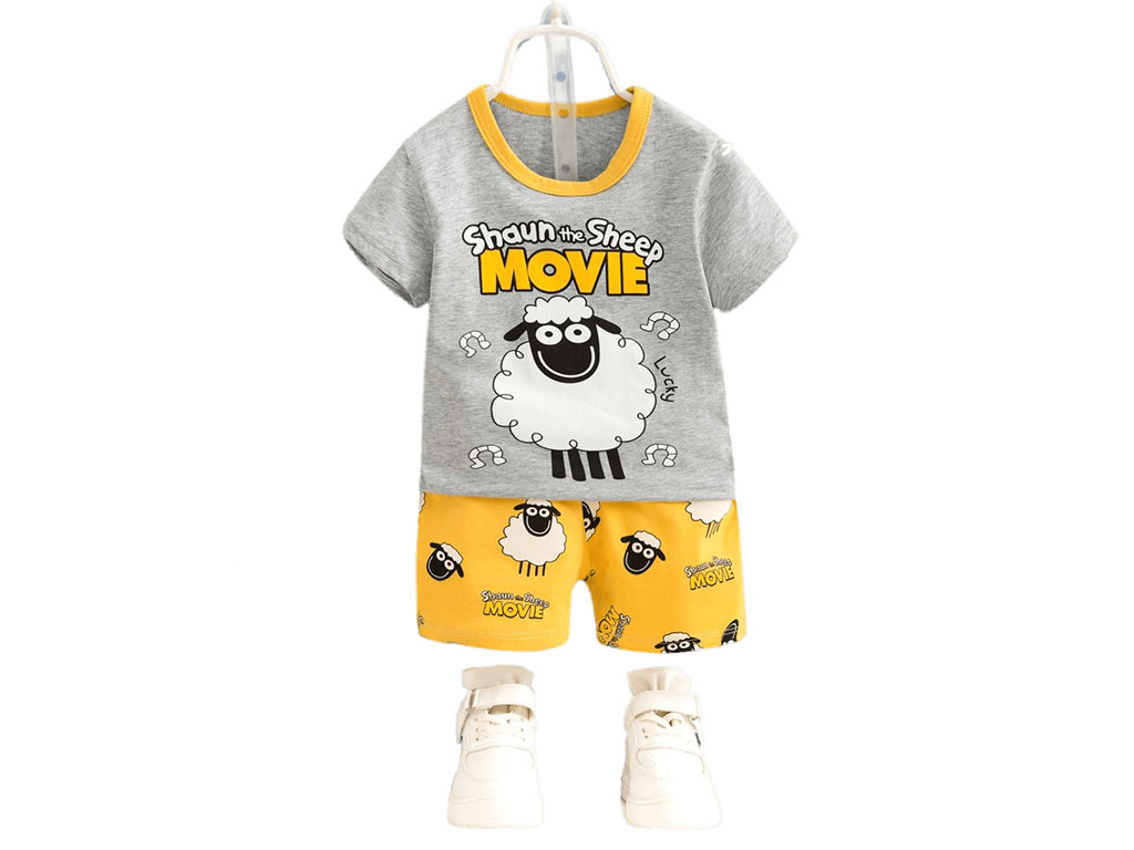 تیشرت و شلوارک راحتی پسرانه طرح ببعی