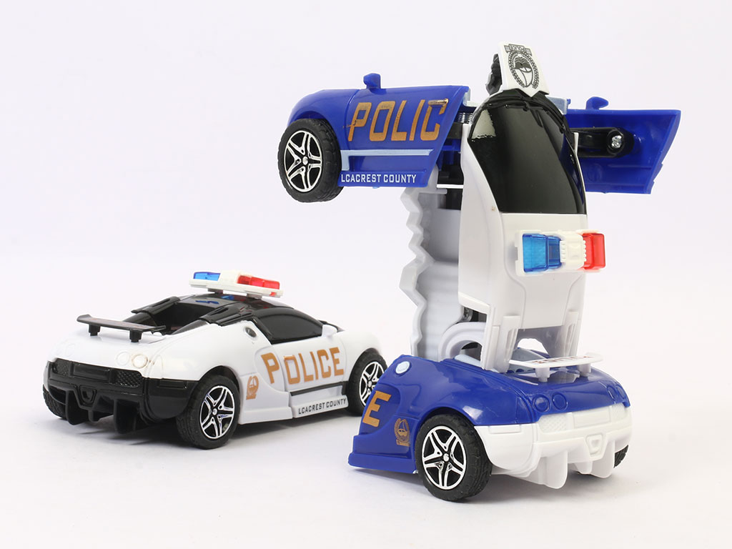 ماشین پلیس و ربات تبدیل شونده قدرتی اسباب بازی