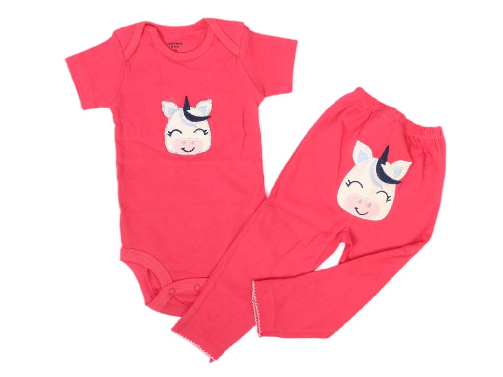 بادی و شلوار دخترانه طرح اسب تک شاخ کارترز carters