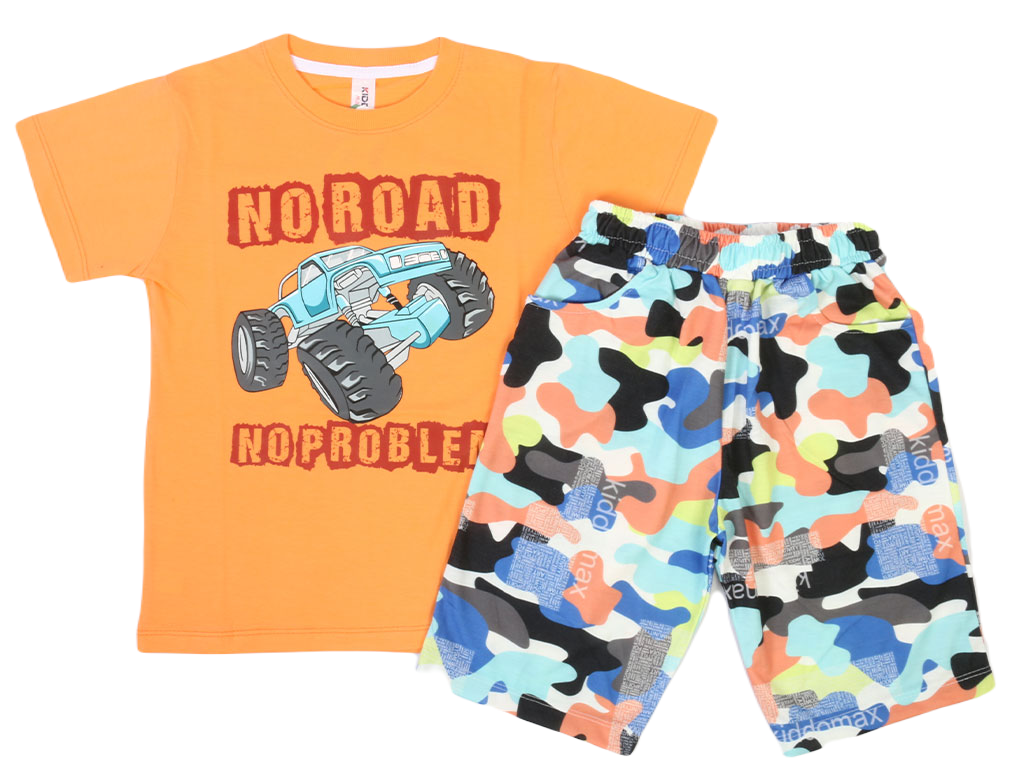 تیشرت و شلوارک راحتی پسرانه طرح ماشین کیدومکس kido max
