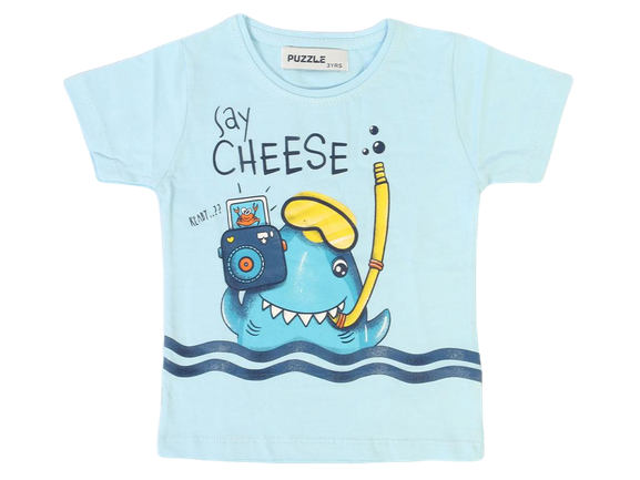 تیشرت پسرانه طرح نهنگ پازل puzzle