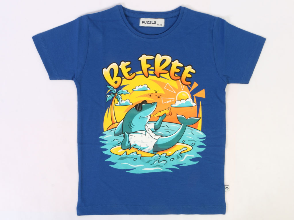 خرید آنلاین تیشرت پسرانه طرح دریا پازل puzzle