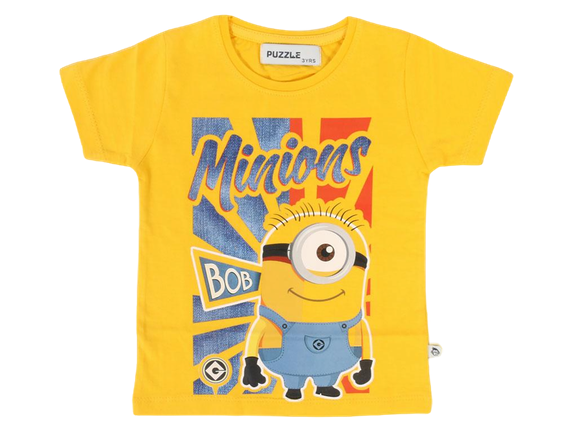 تیشرت پسرانه طرح مینیون پازل puzzle
