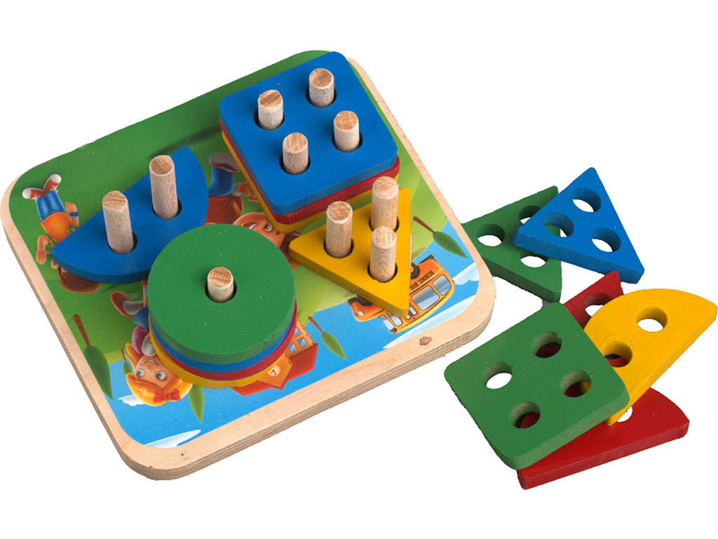 مونته سوری مربعی چوبی طرح اشکال هندسی فکرآوران fekravaran