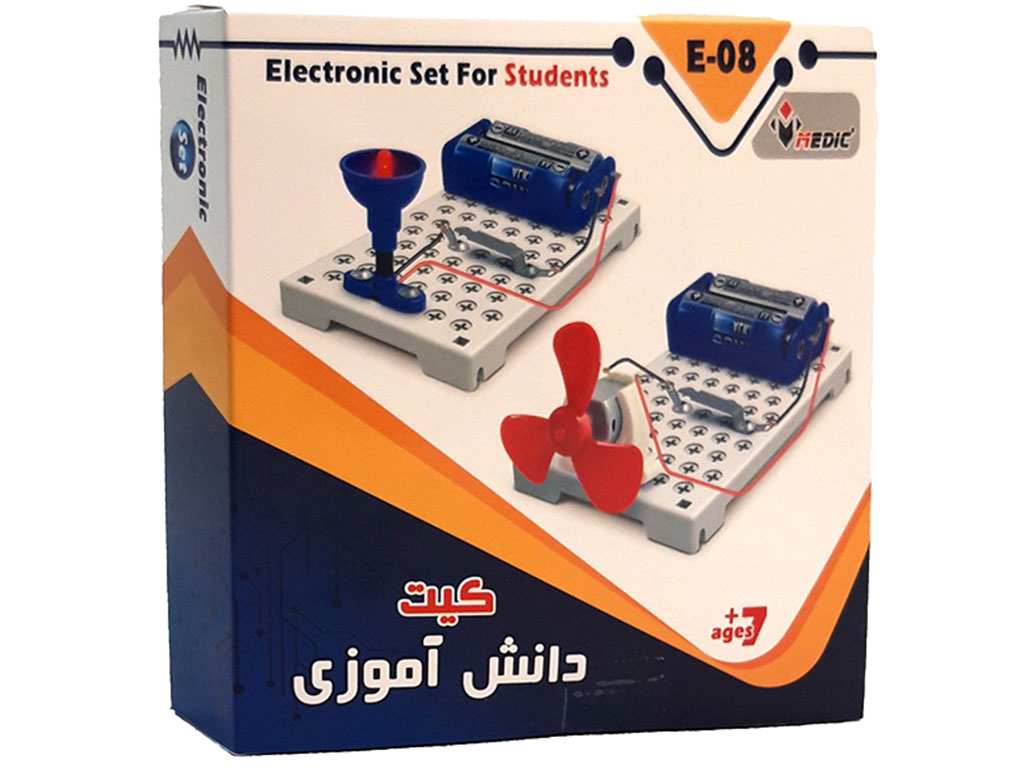 کیت  الکتریکی دانش آموزی مدل مدار لامپ و آرمیچر مدیک medic