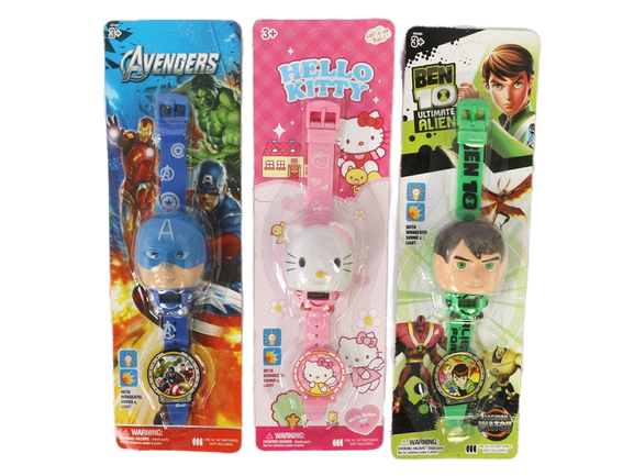 ساعت مچی موزیکال و چراغدار طرح شخصیت های کارتونی