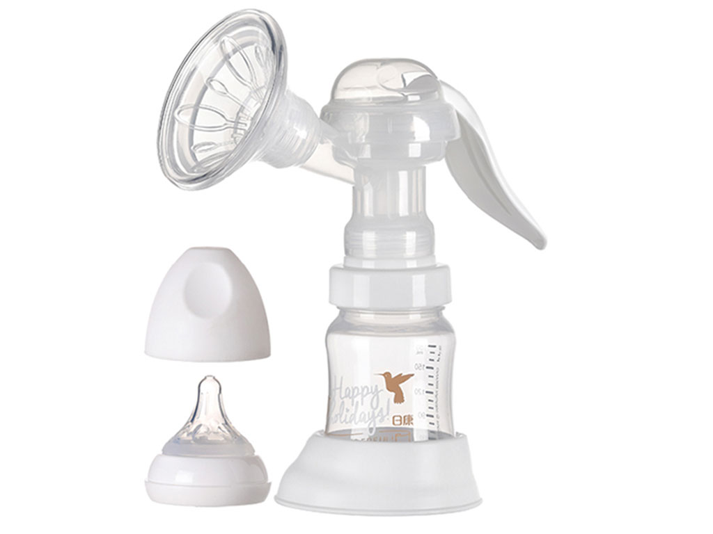 شیردوش دستی پایه دار همراه با شیشه شیر 180 میلی لیتری رووکو rovco