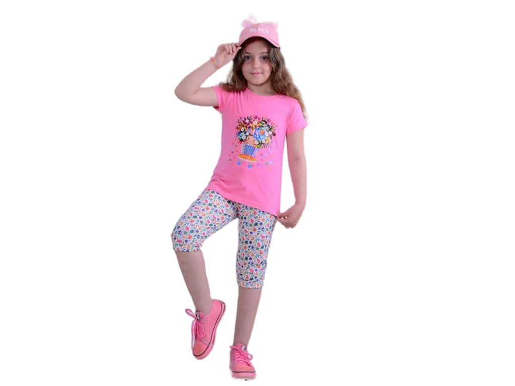 تیشرت و شلوار برمودا مدل راحتی طرحدار کیدومکس kido max