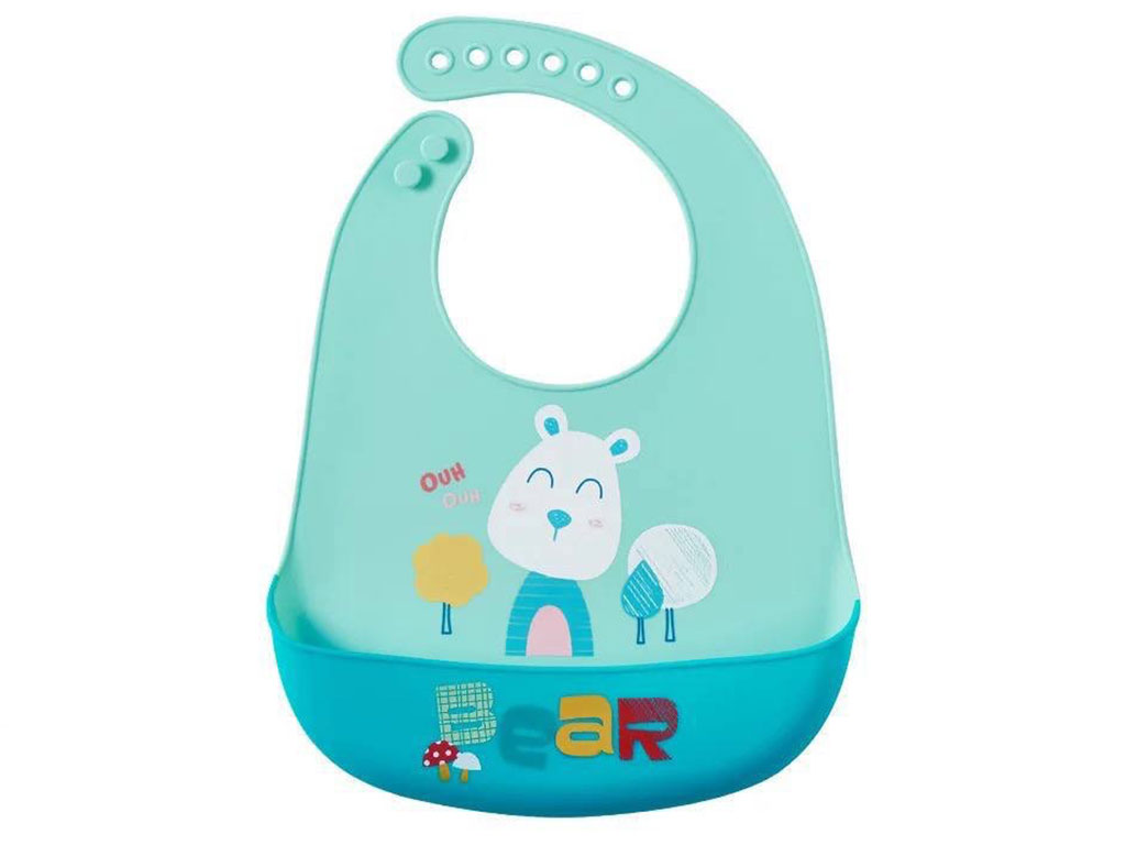 پیشبند کاسه ای سیلیکونی نوزادی طرح حیوانات