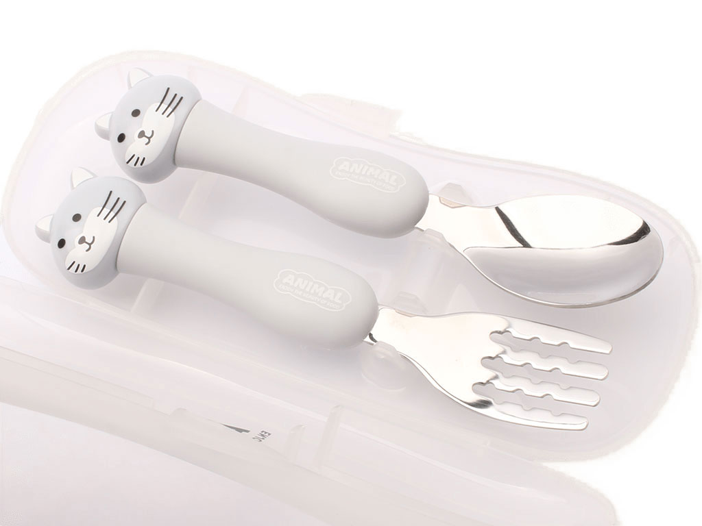 ست قاشق و چنگال کودک طرح گربه (اورجینال)