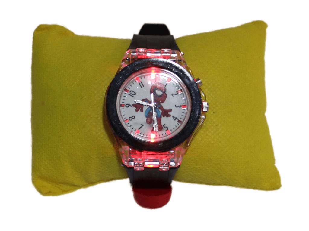 ساعت مچی چراغ دار مرد عنکبوتی