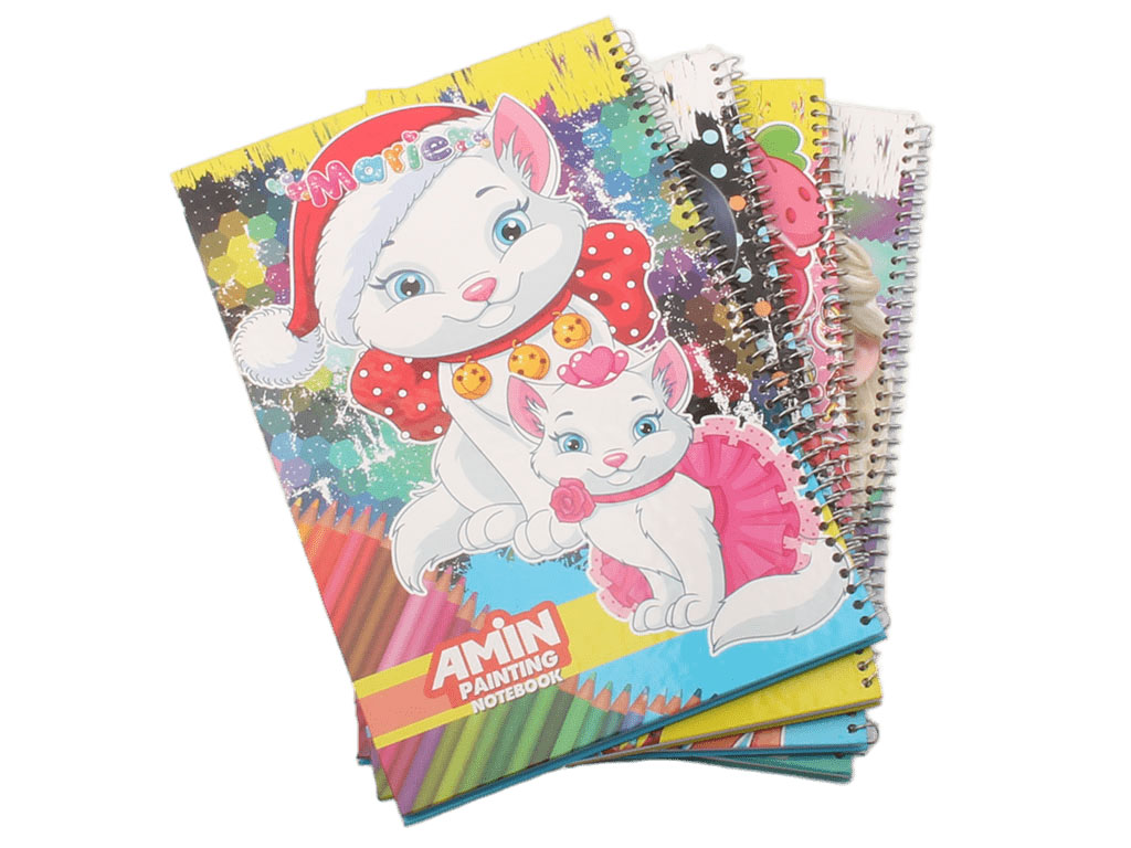 دفتر نقاشی سیمی بزرگ 20 برگ