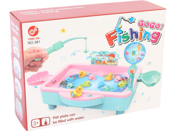 اسباب بازی ماهیگیری پایه دار و موزیکال همراه با آب مدل Go Go Fishing