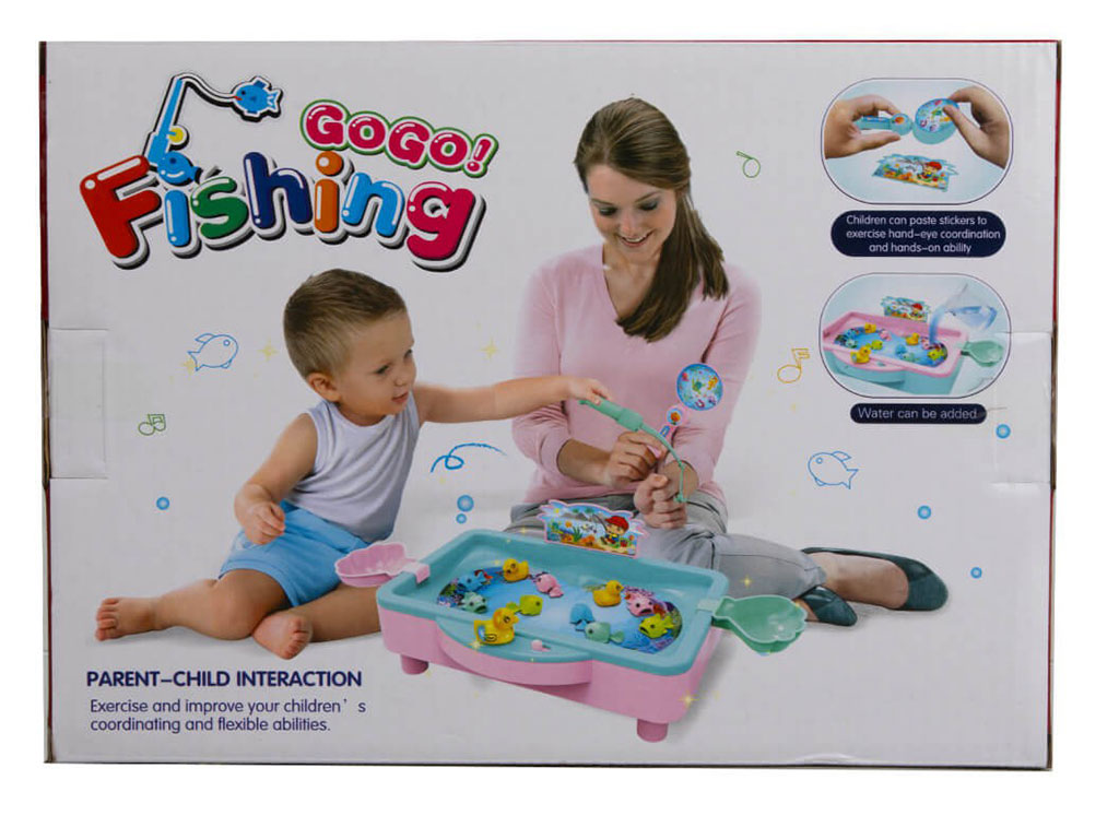 اسباب بازی ماهیگیری پایه دار و موزیکال همراه با آب مدل Go Go Fishing