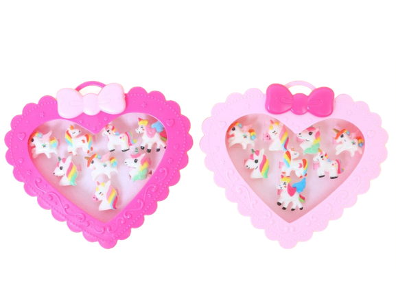 ست انگشتر بچه گانه 8 عددی طرح اسب تک شاخ