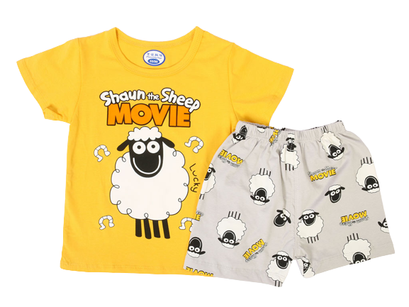 تیشرت و شلوارک راحتی پسرانه طرح بره ناقلا