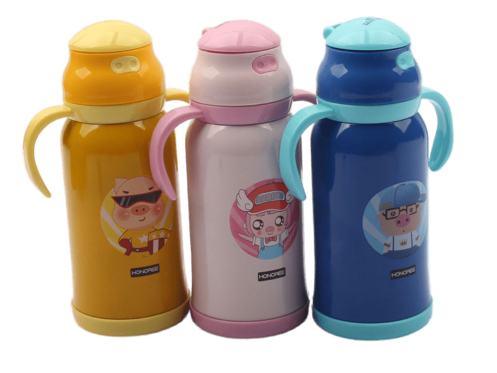 فلاسک استیل نی دار دو دسته طرح خوک