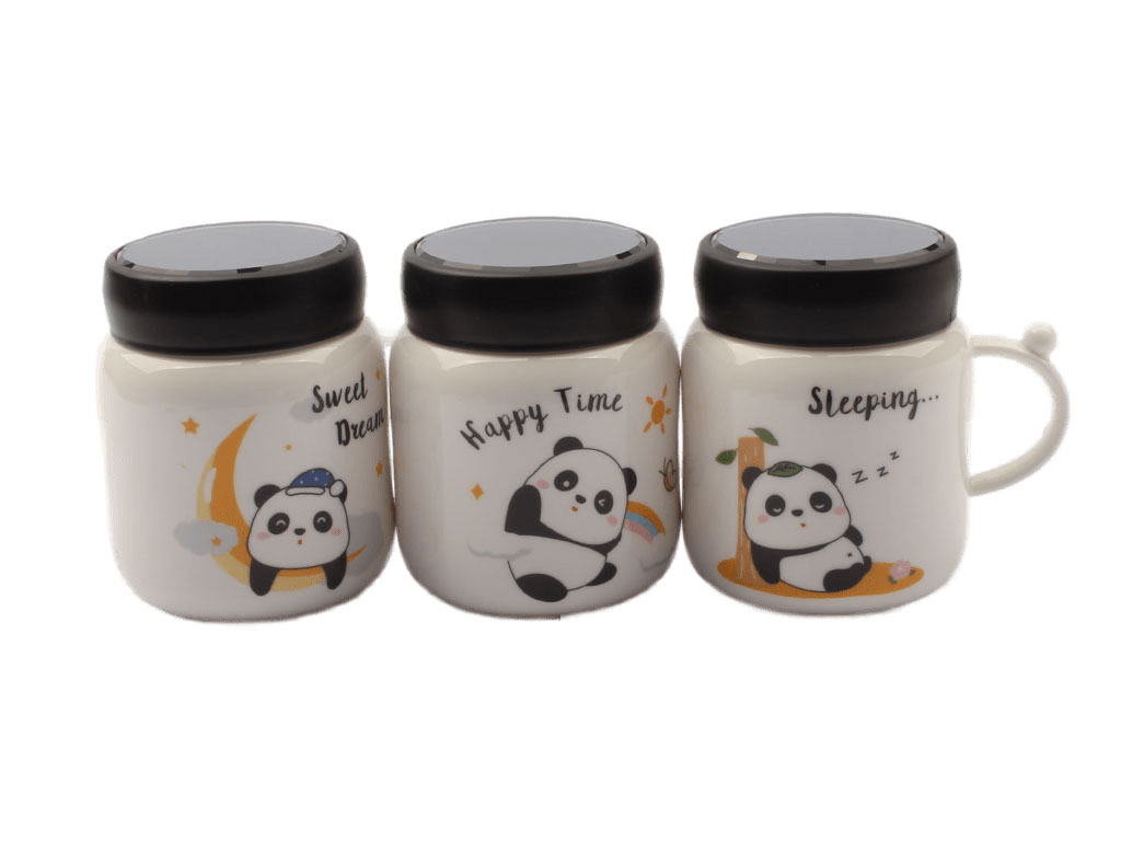 ماگ سرامیکی درب آینه ای بچگانه خرس پاندا