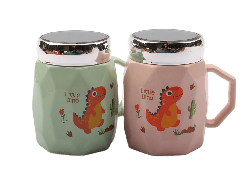 ماگ سرامیکی درب آینه ای بچگانه دایناسور