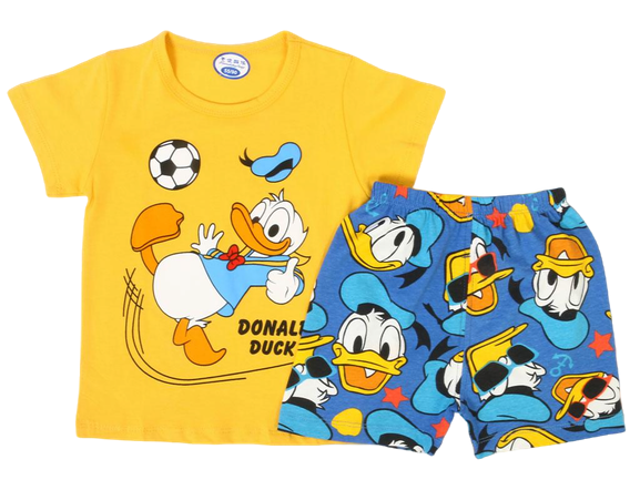 تیشرت و شلوارک راحتی پسرانه طرح دونالد اردک