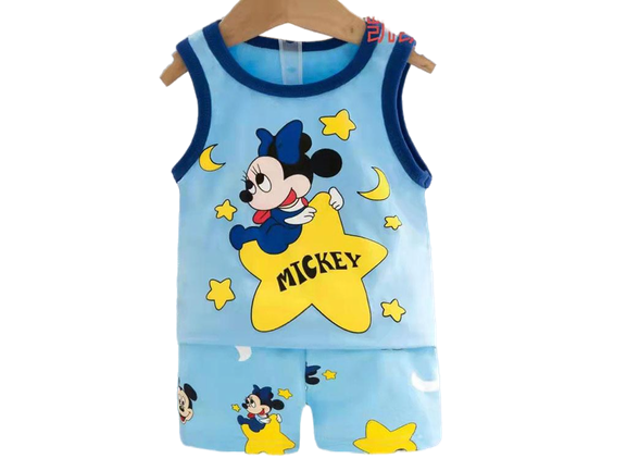 تاپ و شلوارک راحتی دخترانه طرح مینی موس