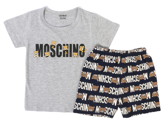 تیشرت و شلوارک راحتی پسرانه طرح ماسچینو