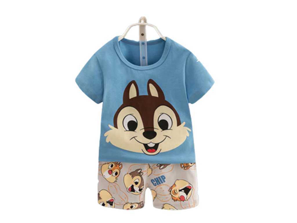 تیشرت و شلوارک راحتی پسرانه طرح سنجاب