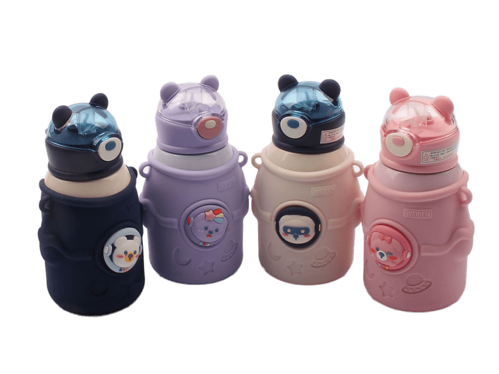 قمقمه استیل نی دار حجم 500 میلی لیتر