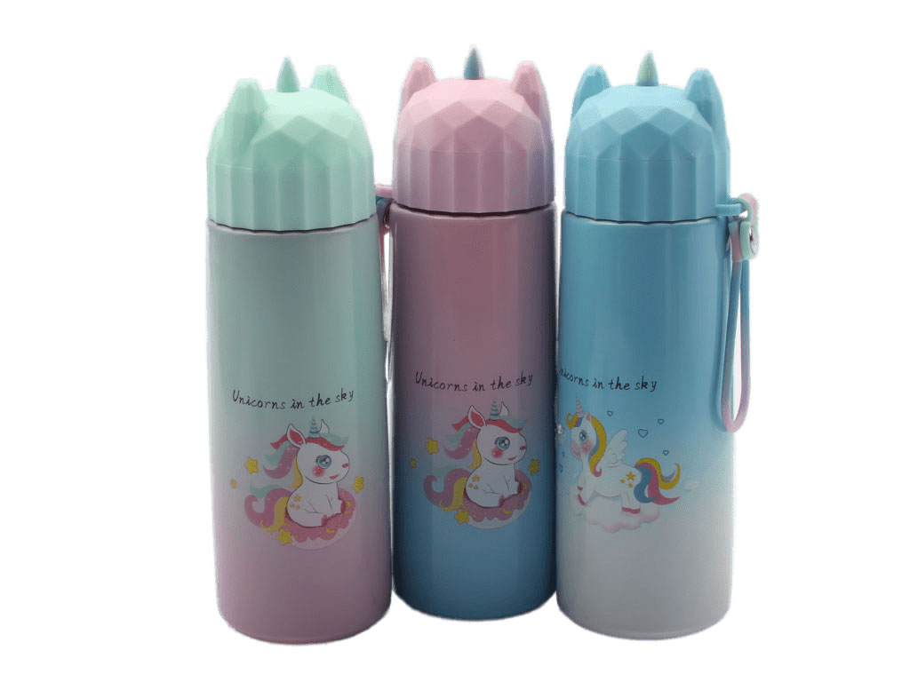 فلاسک استیل دو رنگ اسب تک شاخ 400 میلی لیتر