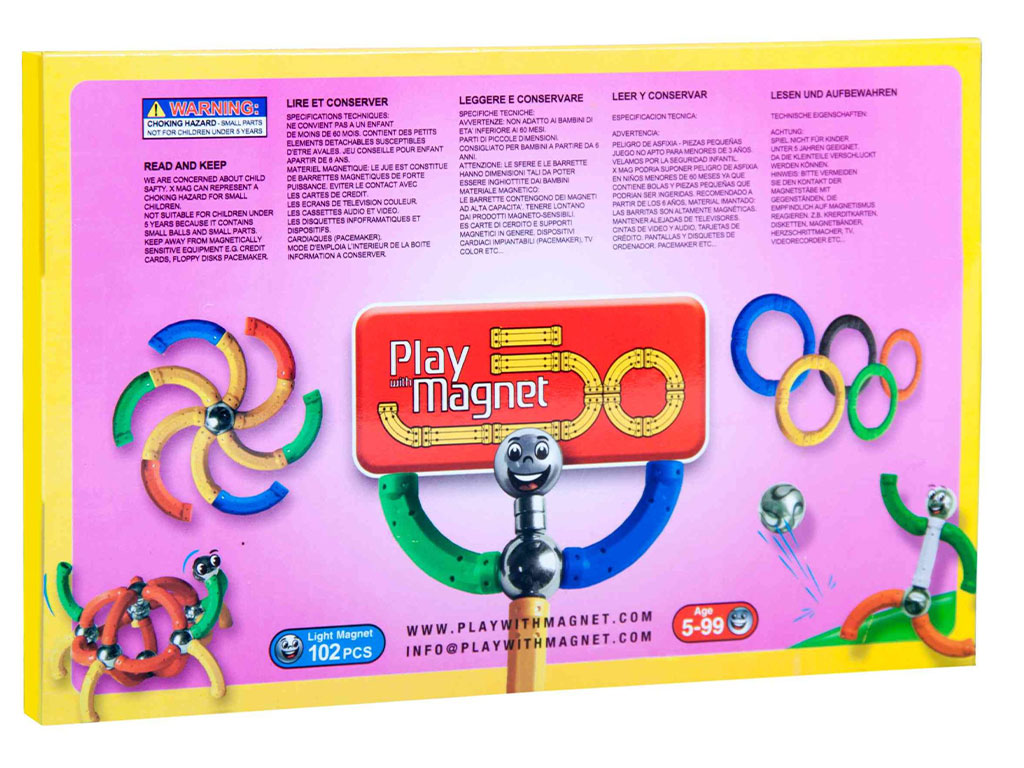 خرید اینترنتی لگو مگ مغناطیسی 102 قطعه دارای میله خمیده پلی مگنت play magnet