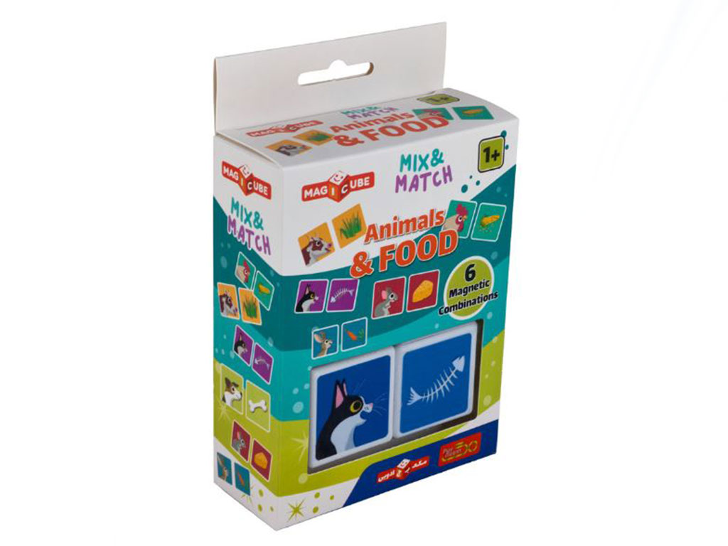 پازل مکعبی 6 وجهی مگنتی مدل مکعب های جادویی 1*2 (2 تکه) پلی مگنت play magnet