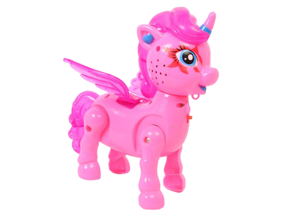 اسب پونی تک شاخ موزیکال و چراغدار اسباب بازی