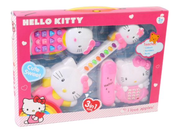 ست گیتار، تلفن و موبایل موزیکال اسباب بازی طرح هلوکیتی