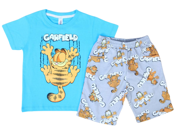 تیشرت و شلوارک راحتی پسرانه طرح گارفیلد کیدومکس kido max