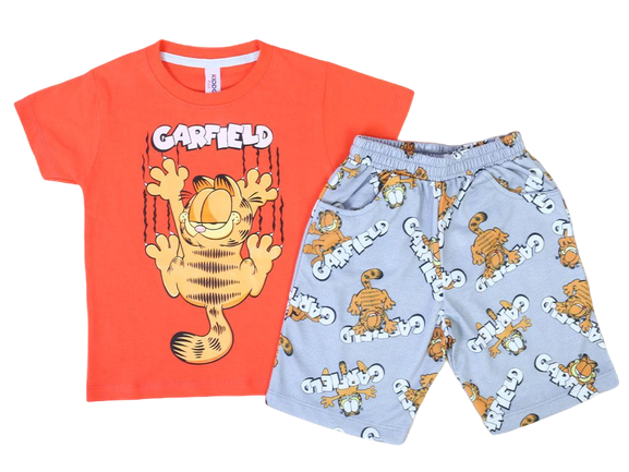 تیشرت و شلوارک راحتی پسرانه طرح گارفیلد کیدومکس kido max