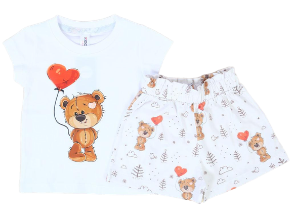 تیشرت و شلوارک راحتی دخترانه طرح خرس کیدومکس kido max