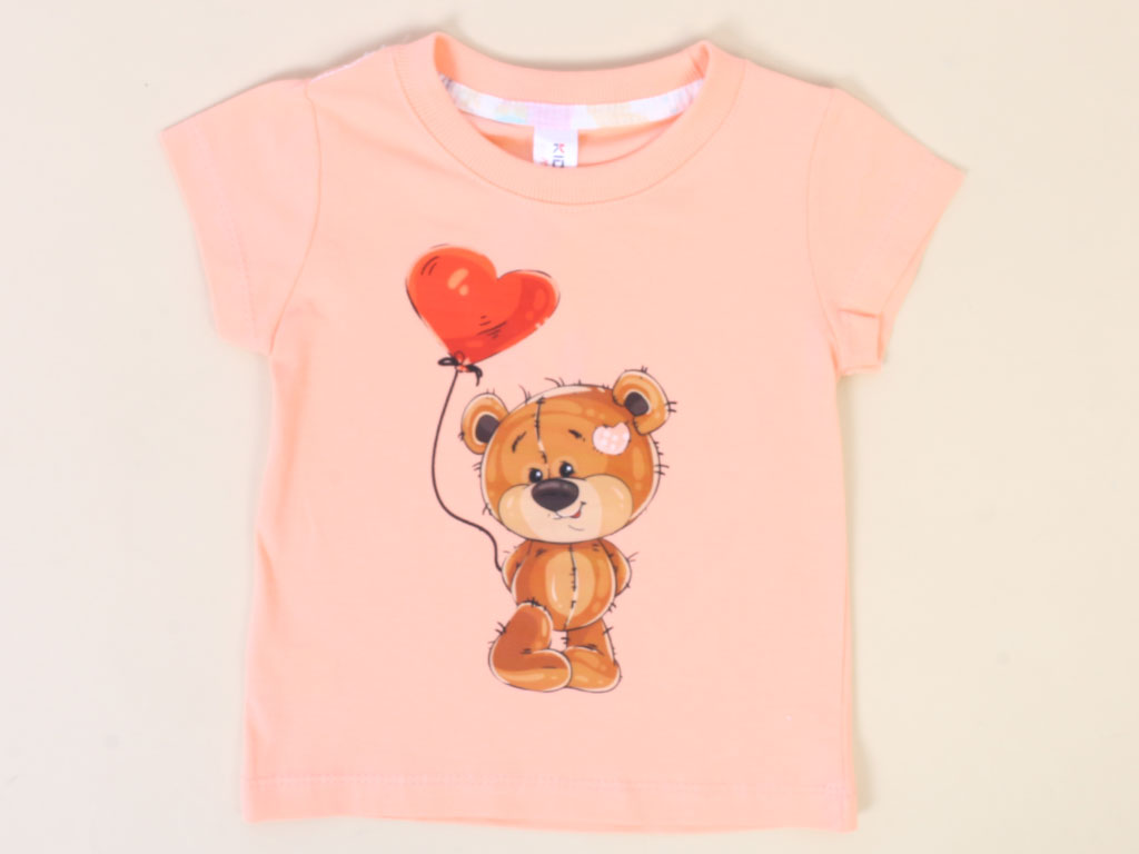 خرید آنلاین تیشرت و شلوارک راحتی دخترانه طرح خرس کیدومکس kido max