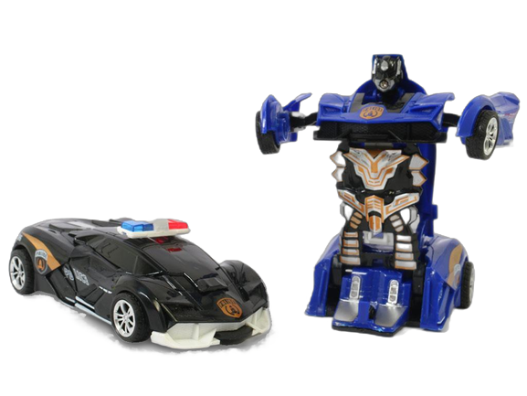 ماشین پلیس و ربات تبدیل شونده قدرتی اسباب بازی