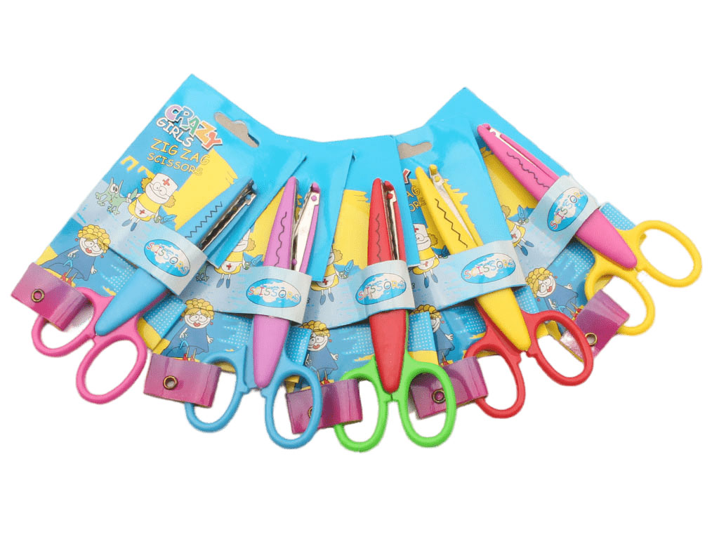 قیچی نوک گرد با تیغه های طرح دار