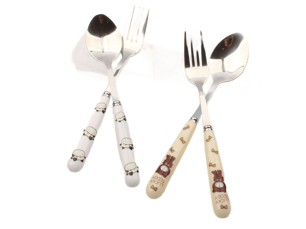 ست قاشق و چنگال بچگانه طرح حیوانات