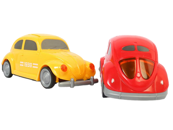 ماشین فولکس و ربات تبدیل شونده موزیکال، چراغدار  و حرکتی اسباب بازی