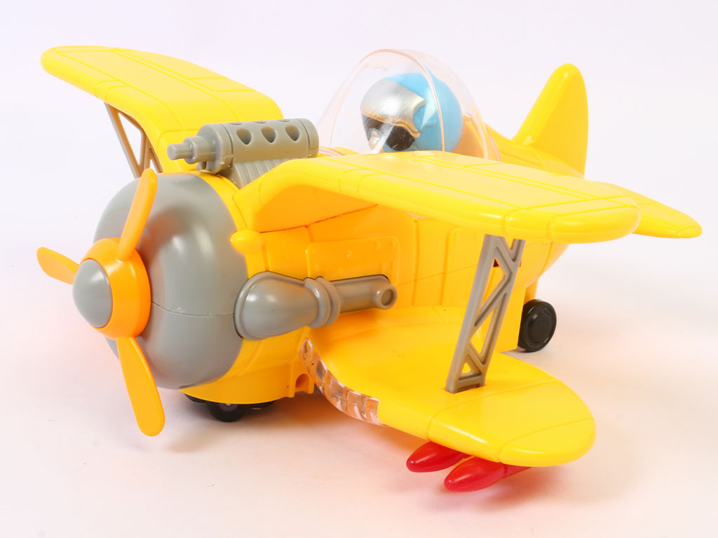 هواپیمای حرکتی موزیکال زرد رنگ